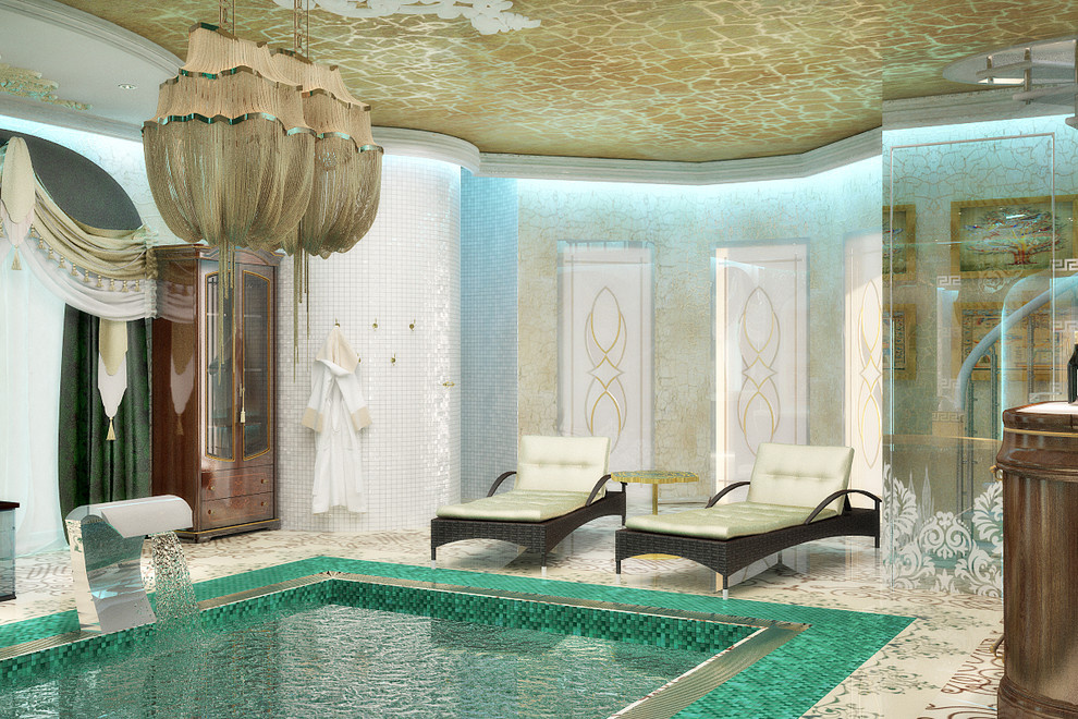 Pool interior design - 3D visualization