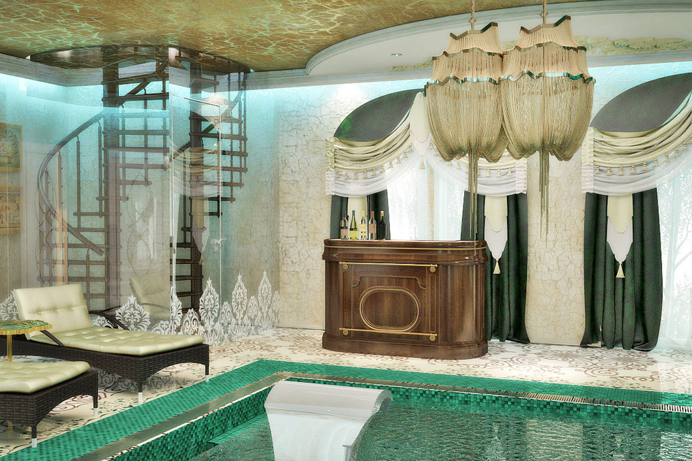 Pool interior design - 3D visualization