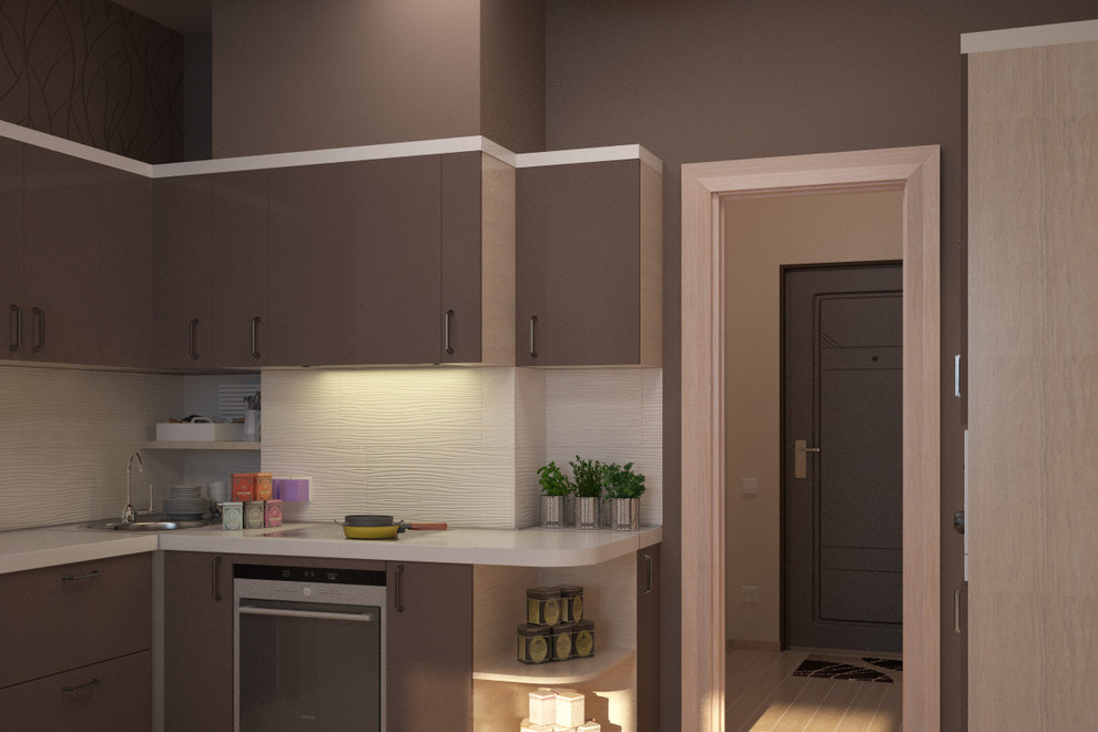 Minimalist style apartment interior in Sevastopol