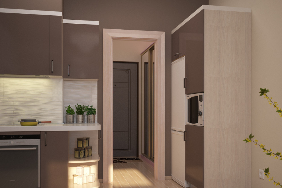 Minimalist style apartment interior in Sevastopol