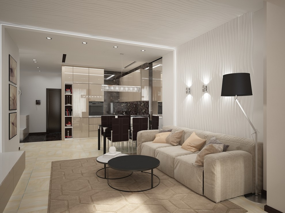 Living room + kitchen