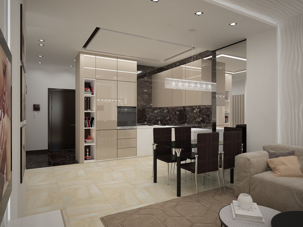 Living room + kitchen