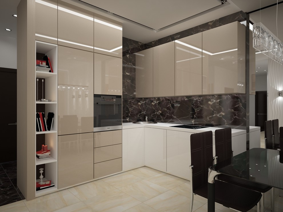 Living room + kitchen