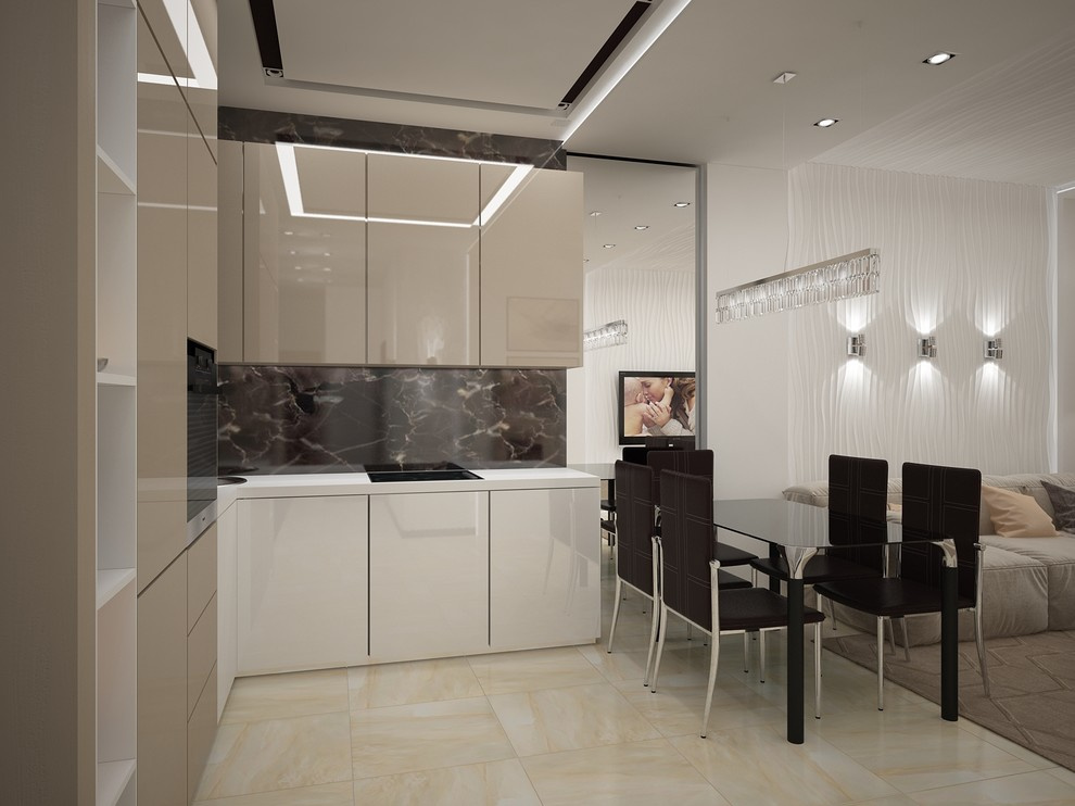 Living room + kitchen