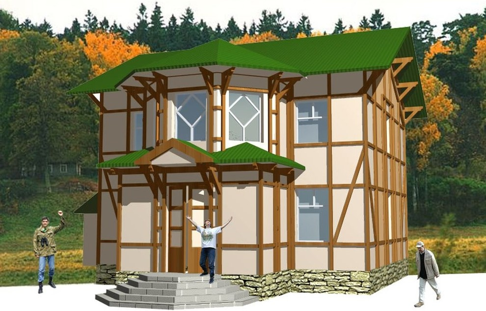half-timbered house