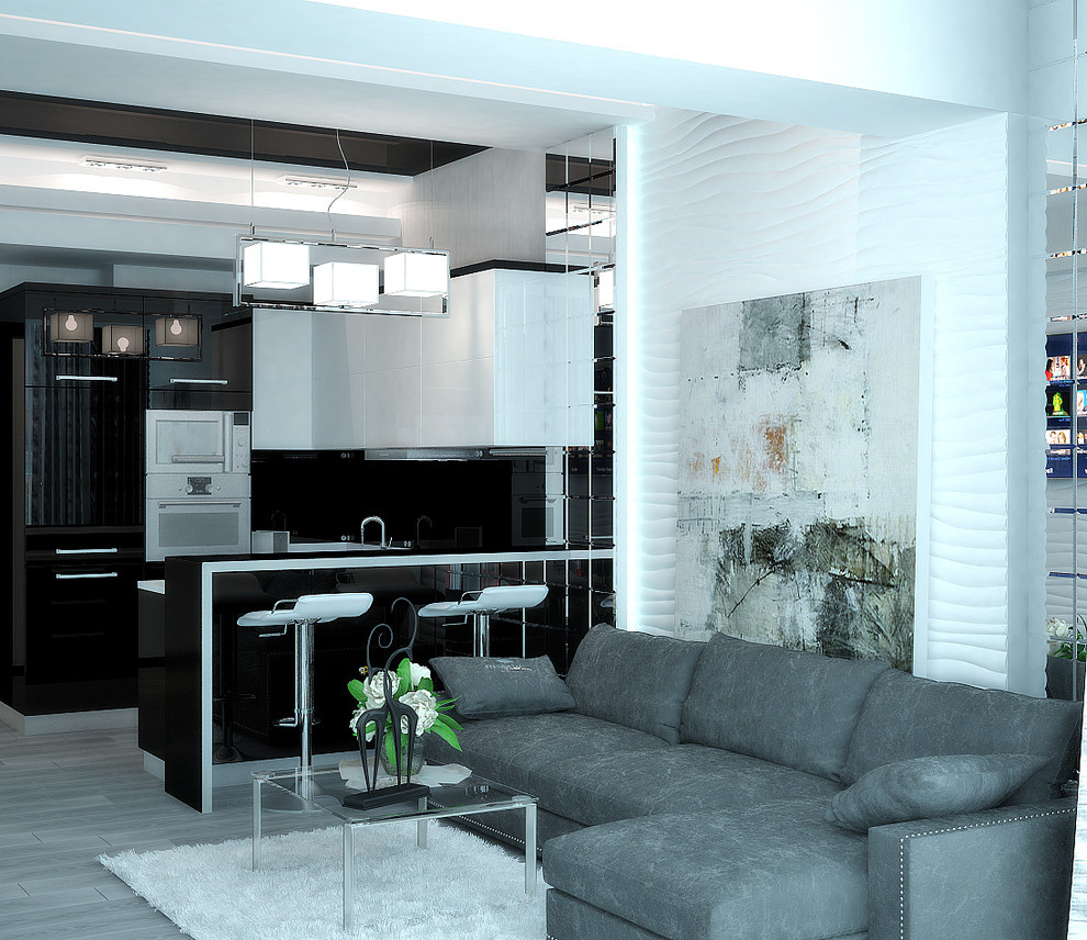 Contemporary apartment design in minimalistic style