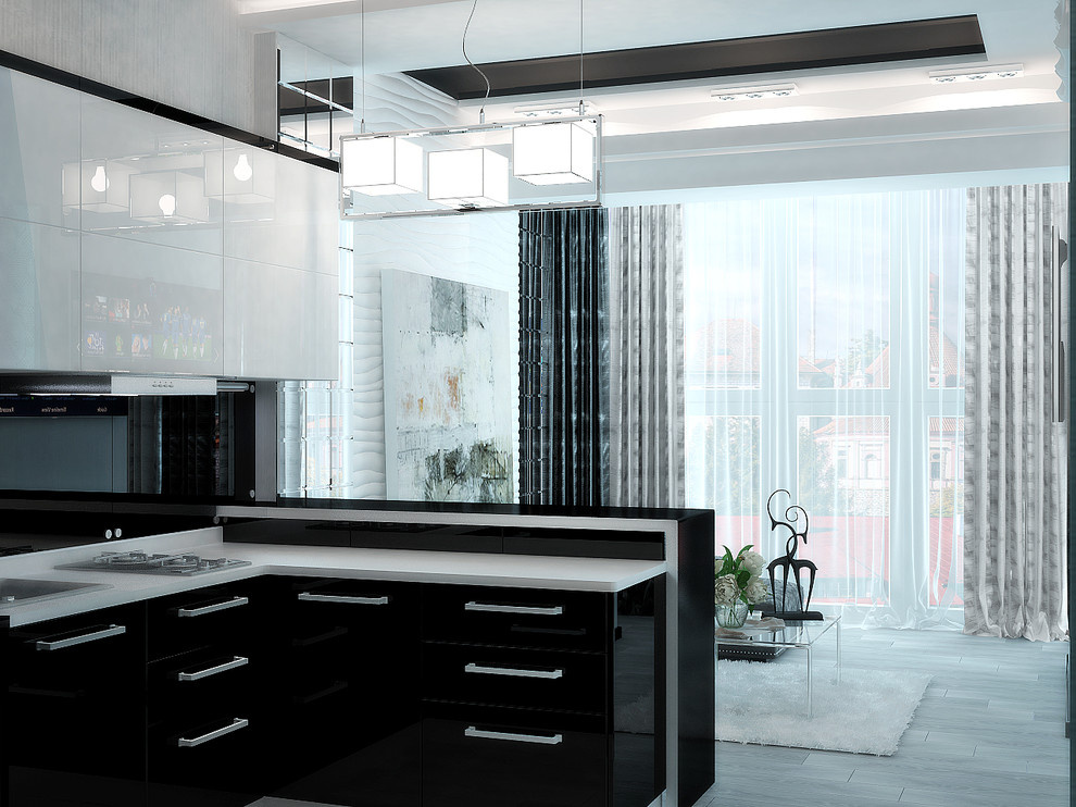 Contemporary apartment design in minimalistic style