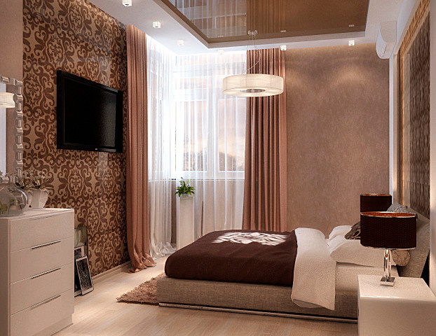 Contemporary bedroom interior