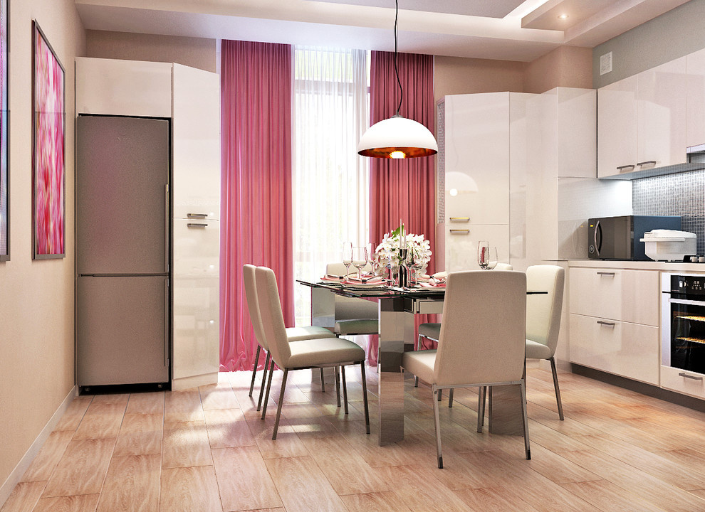 Glamorous kitchen and elegant entrance hall