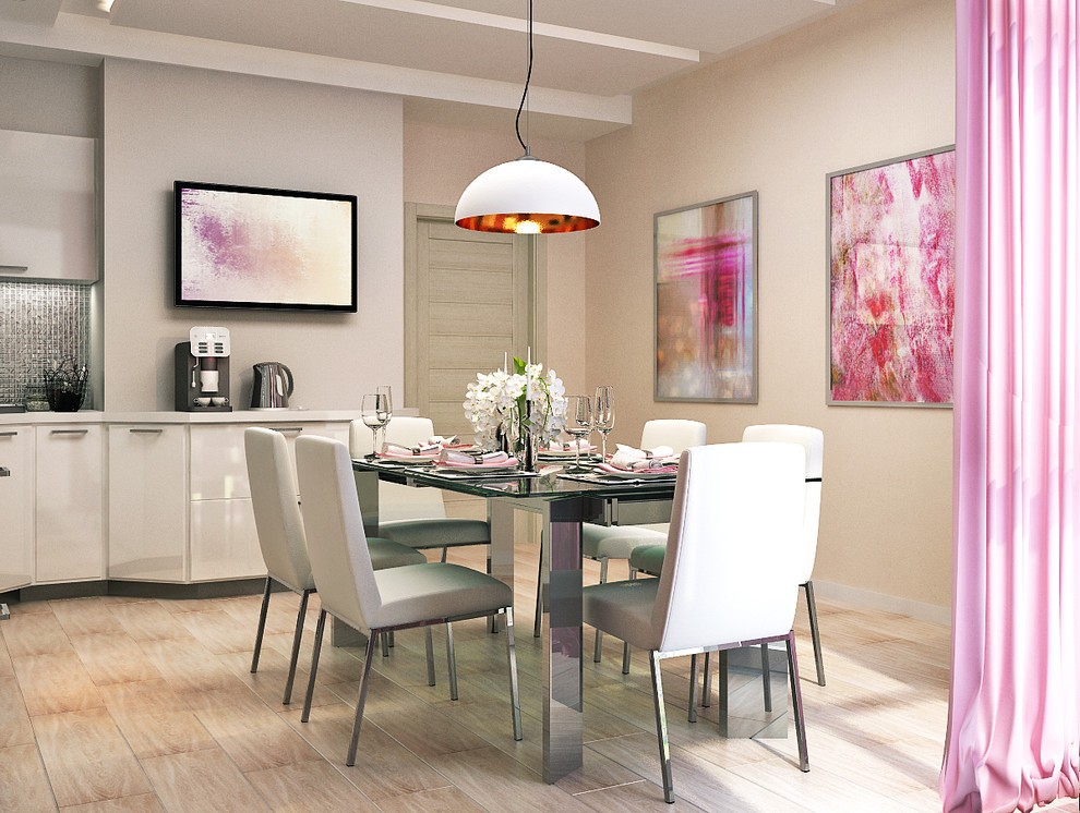 Glamorous kitchen and elegant entrance hall