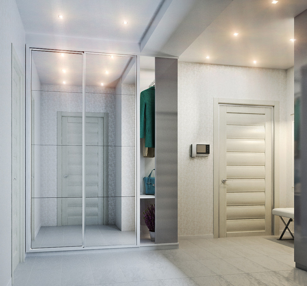 Glamorous kitchen and elegant entrance hall