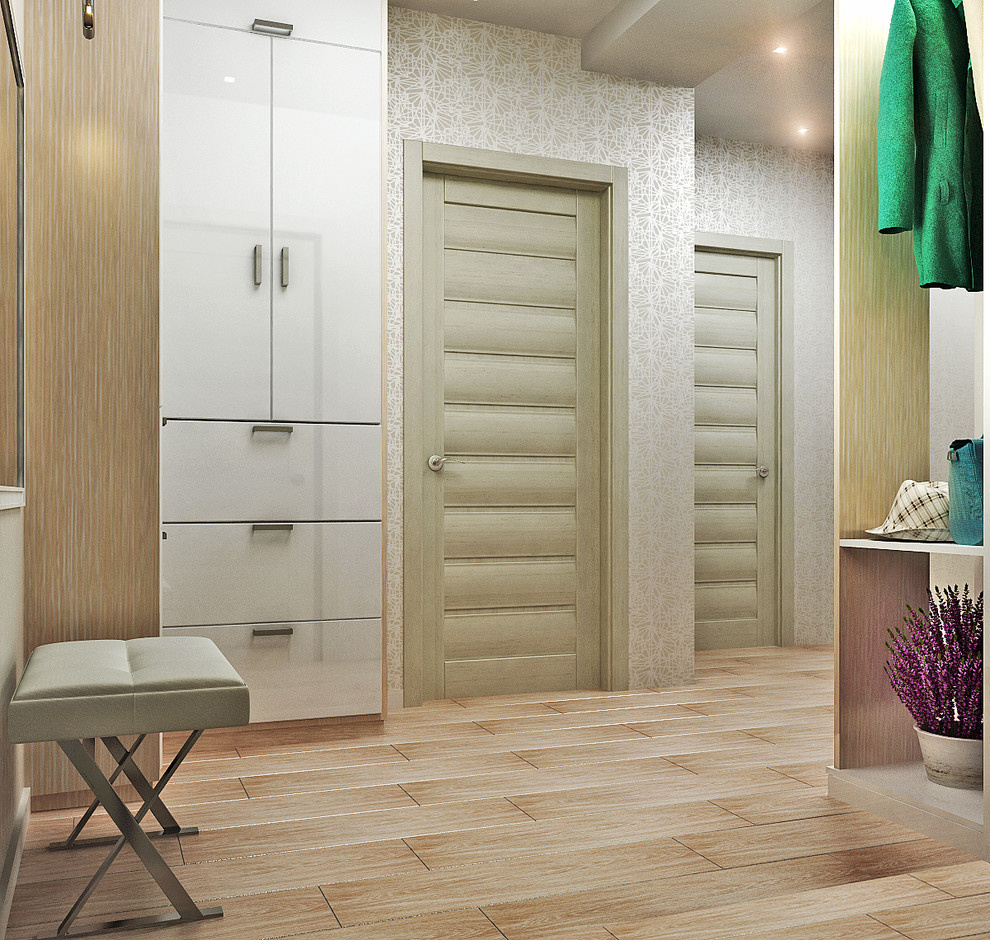 Glamorous kitchen and elegant entrance hall