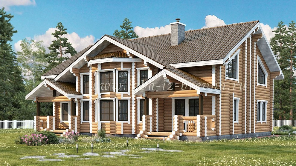 Проекты домов из оцилиндрованного бревна и профилированного бруса
