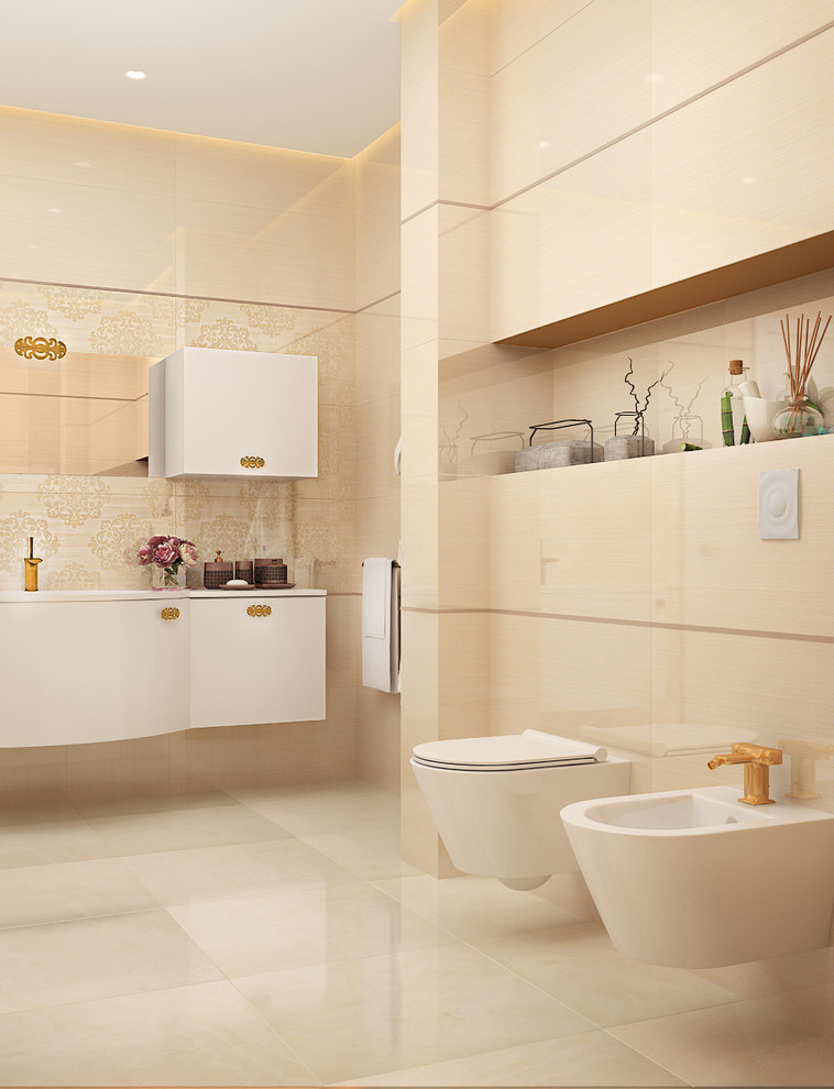 Bathroom in beige