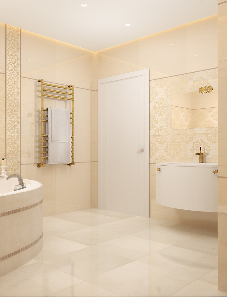 Bathroom in beige