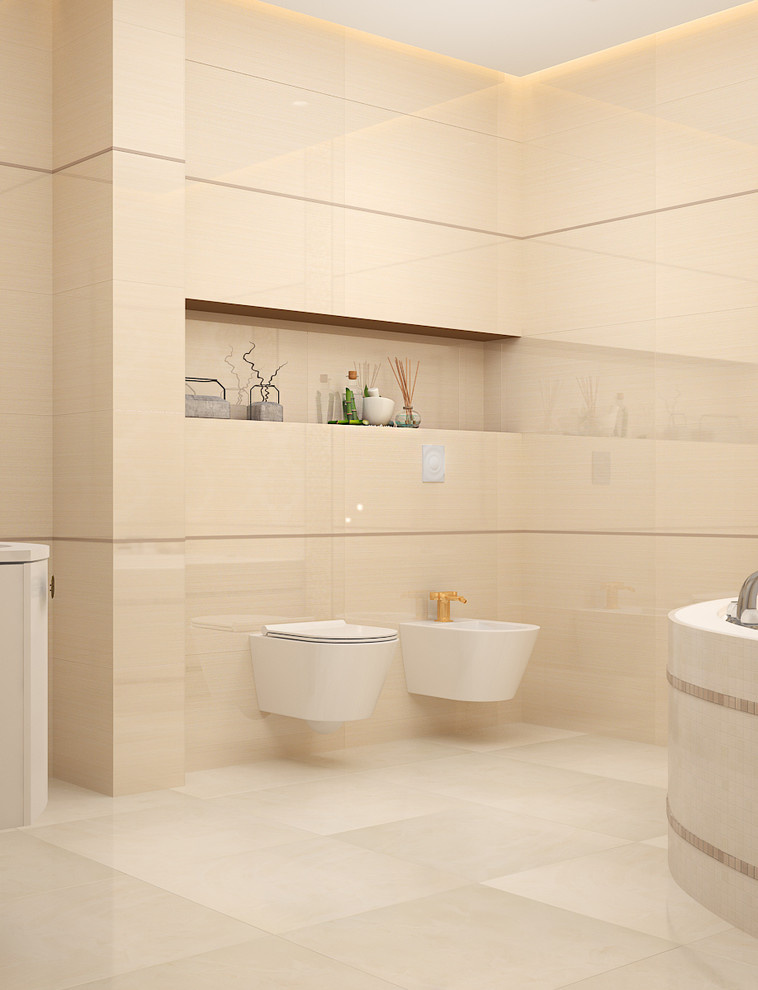 Bathroom in beige