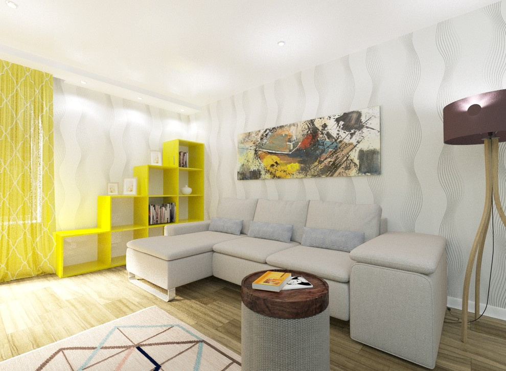 3D визуализация гостиной. вариант 2