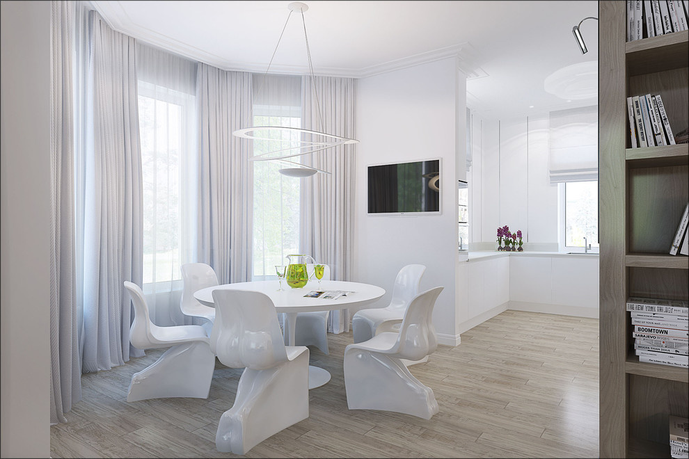 Pure and refined white kitchen