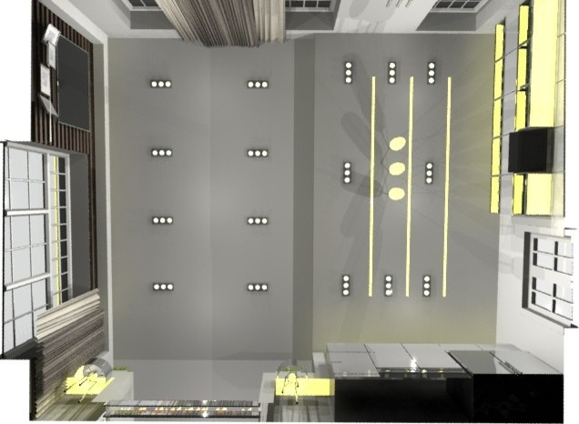 Футуристичная кухня-гостиная