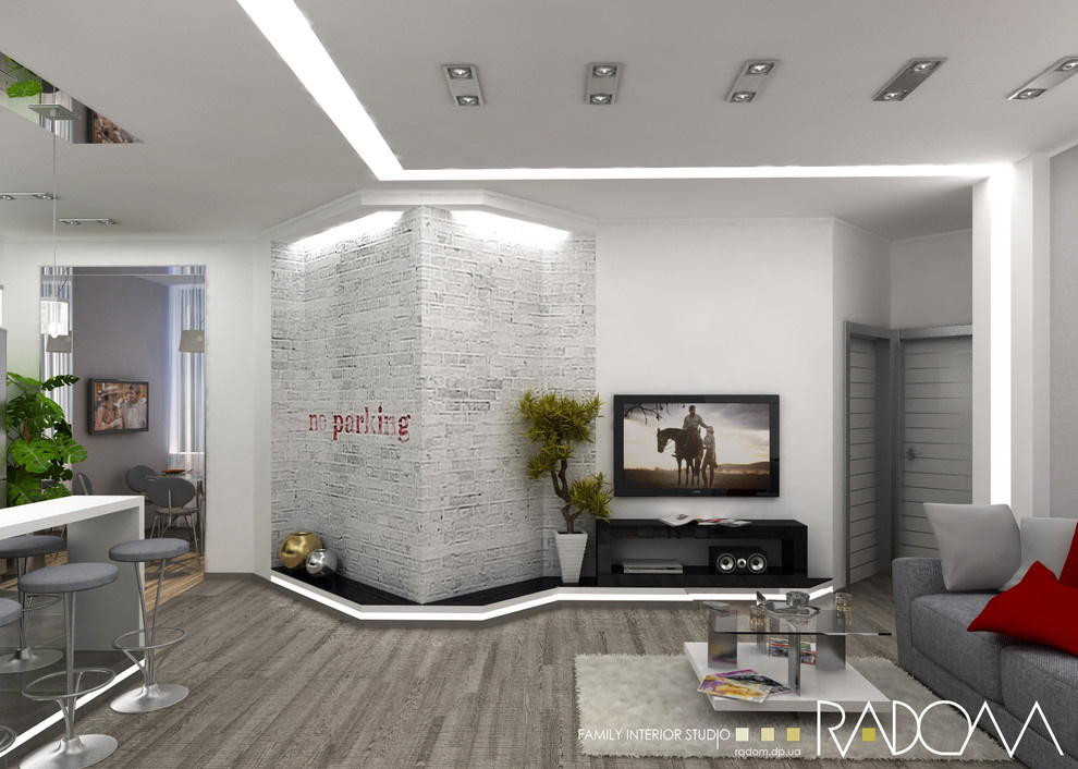 Обложка проекта: Loft gray living room