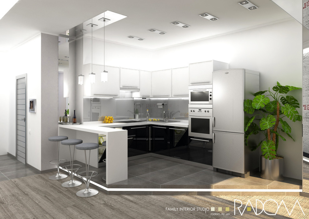 Loft gray kitchen