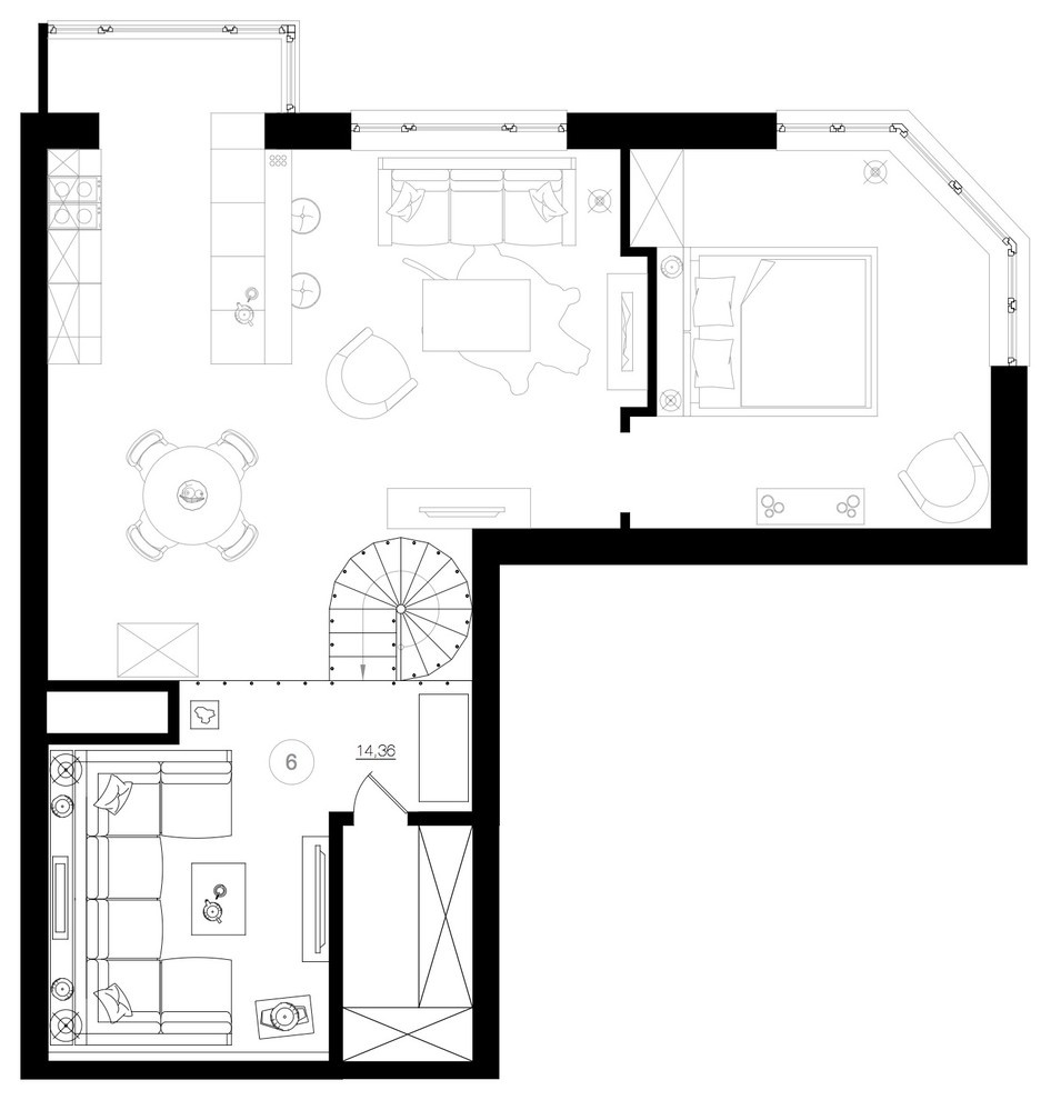 Квартира в стиле лофт