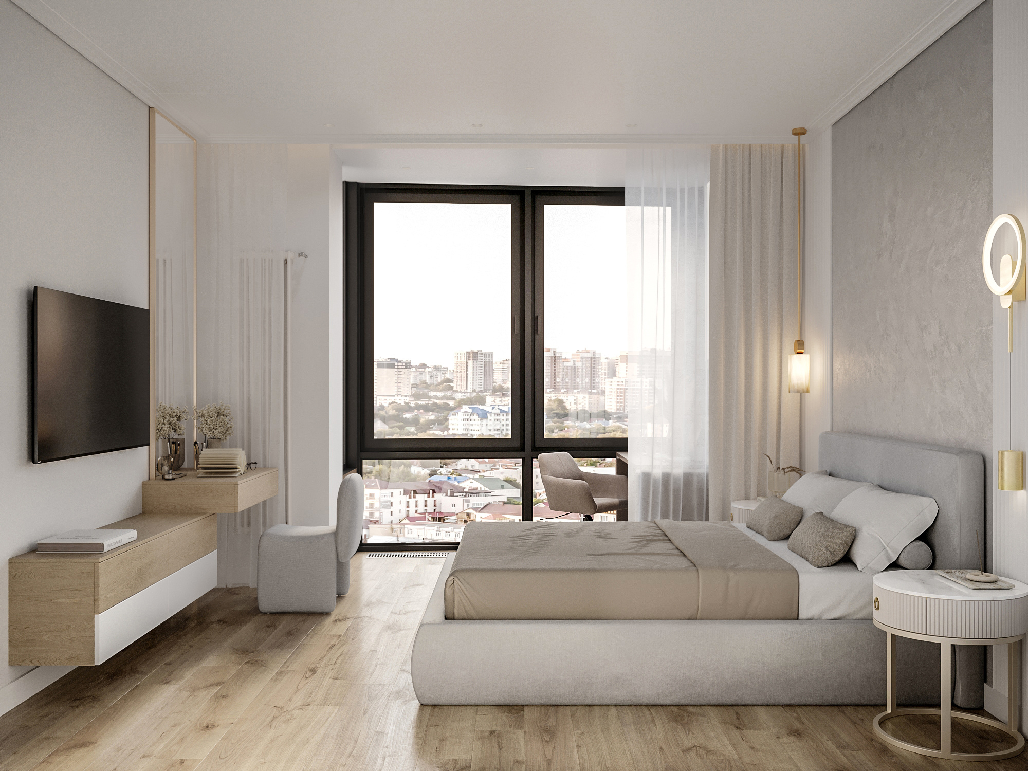 Минималистичный дизайн квартиры 94 м² для пары