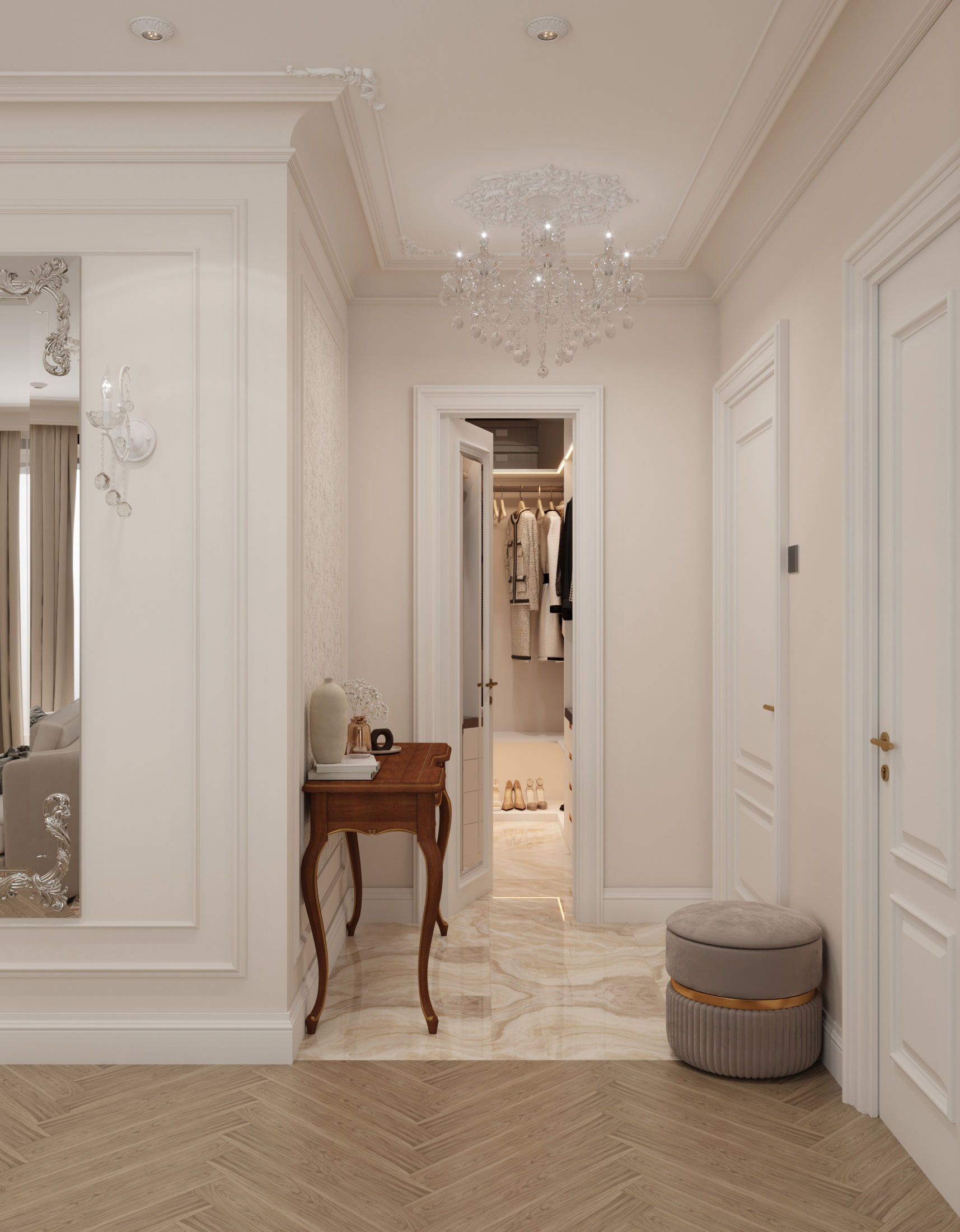 Современный ремонт 107 м² для семьи с детьми в московской новостройке