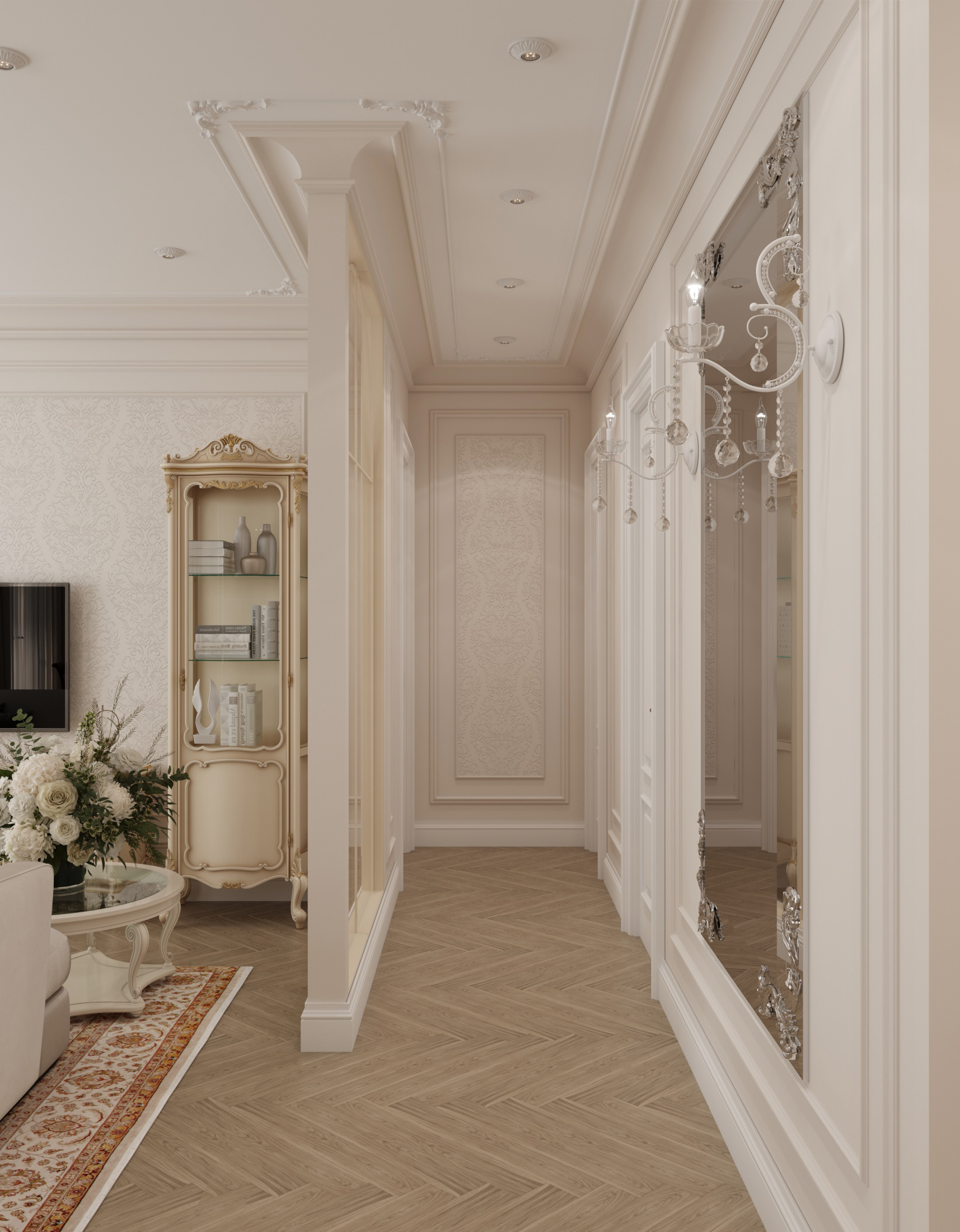 Современный ремонт 107 м² для семьи с детьми в московской новостройке