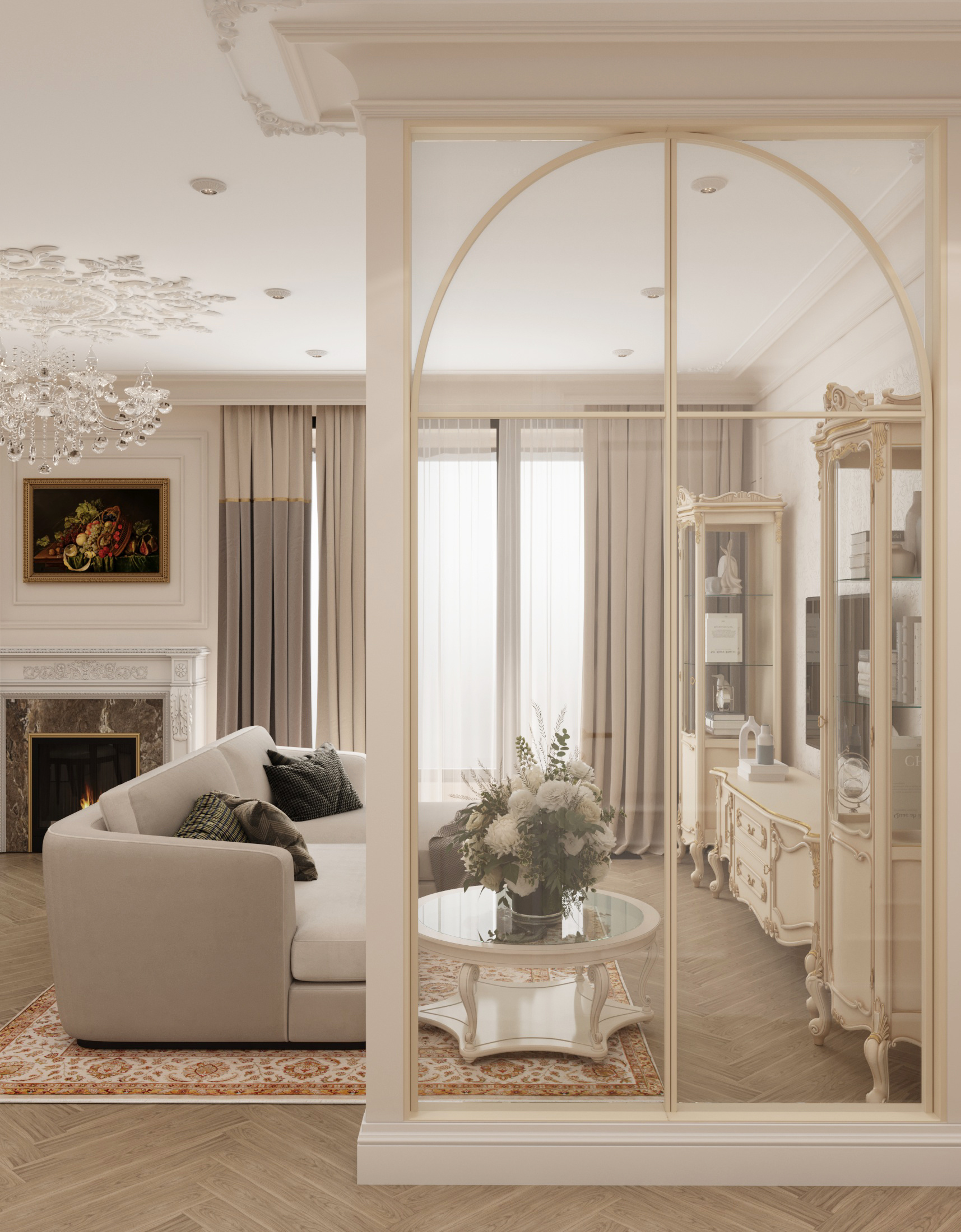 Современный ремонт 107 м² для семьи с детьми в московской новостройке