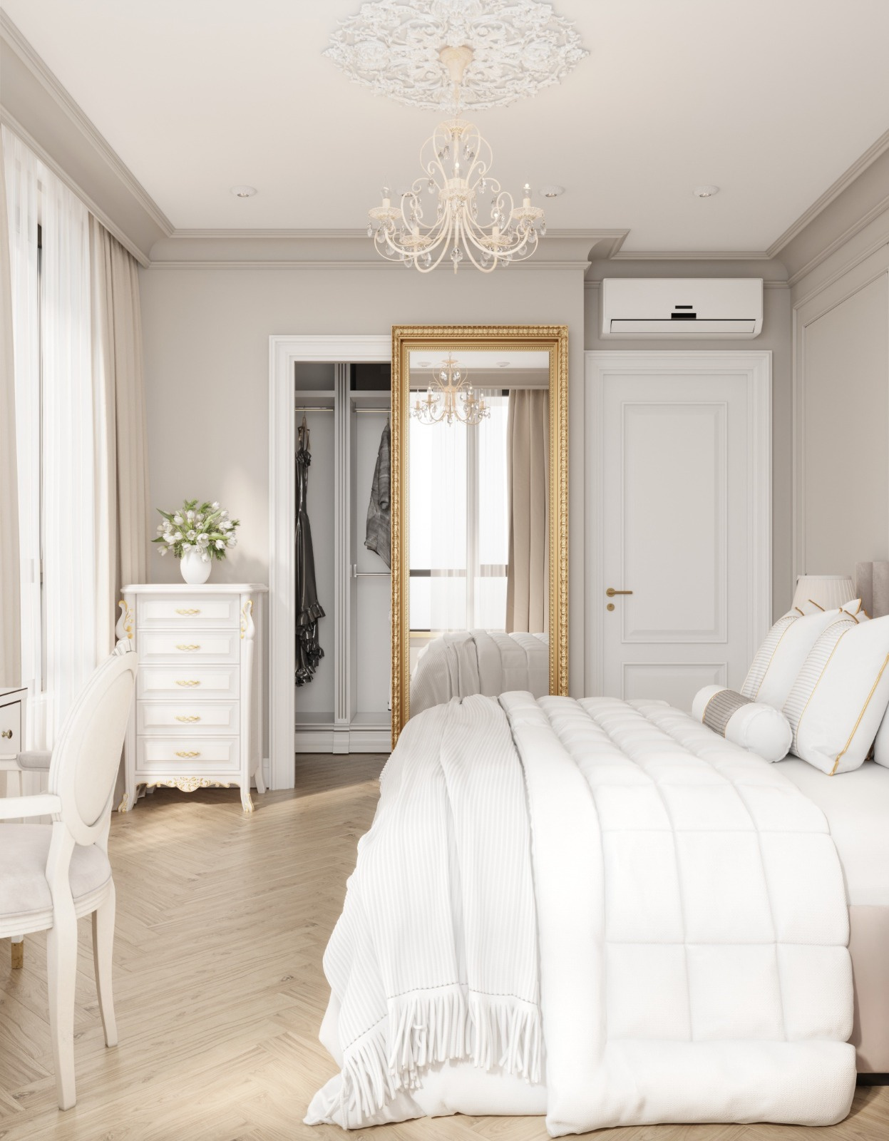 Современный ремонт 107 м² для семьи с детьми в московской новостройке