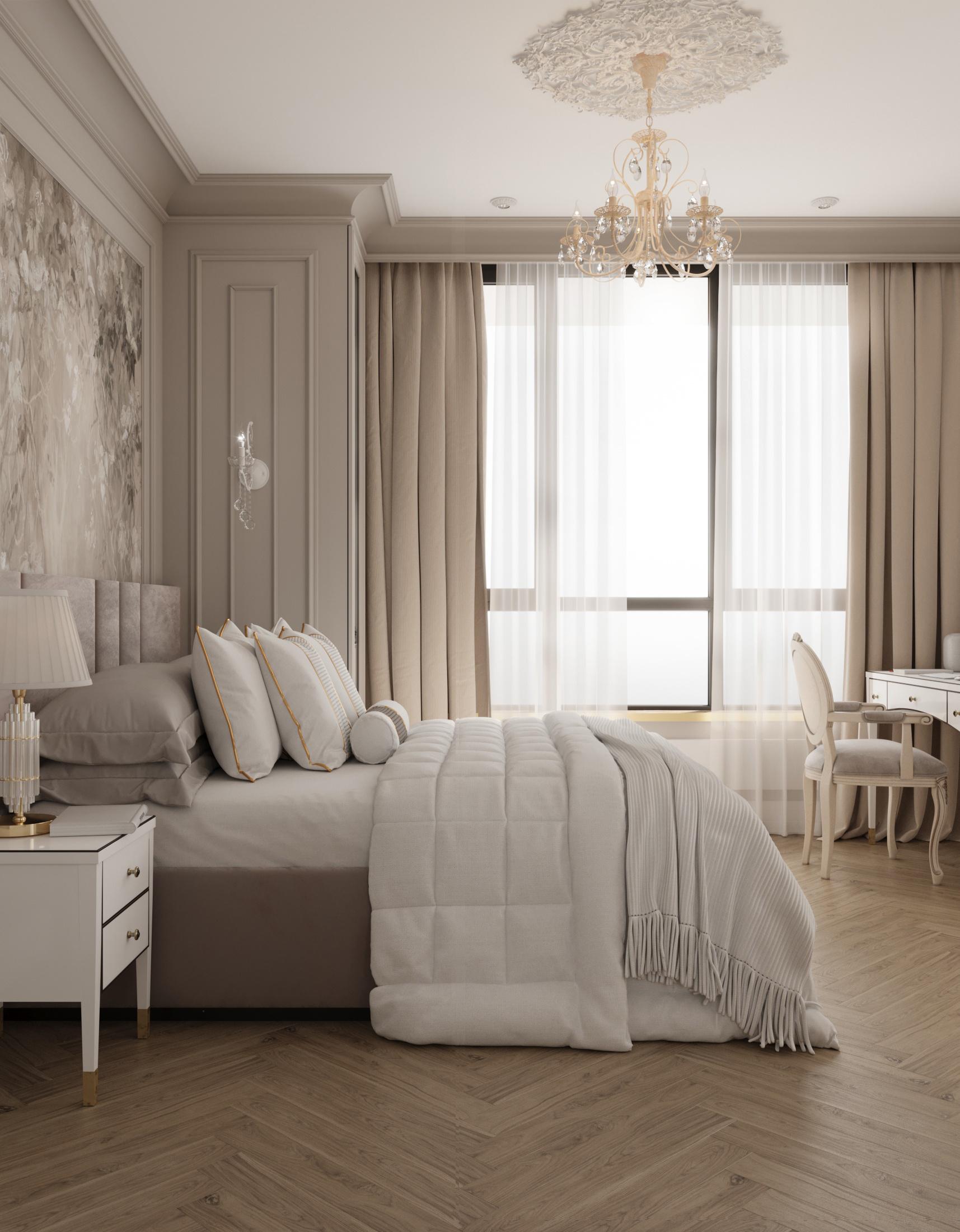 Современный ремонт 107 м² для семьи с детьми в московской новостройке