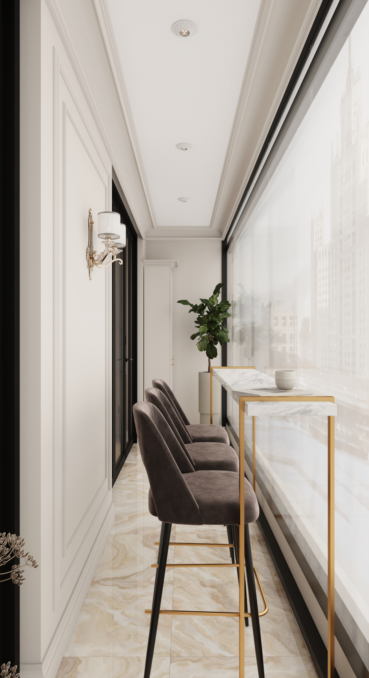 Современный ремонт 107 м² для семьи с детьми в московской новостройке