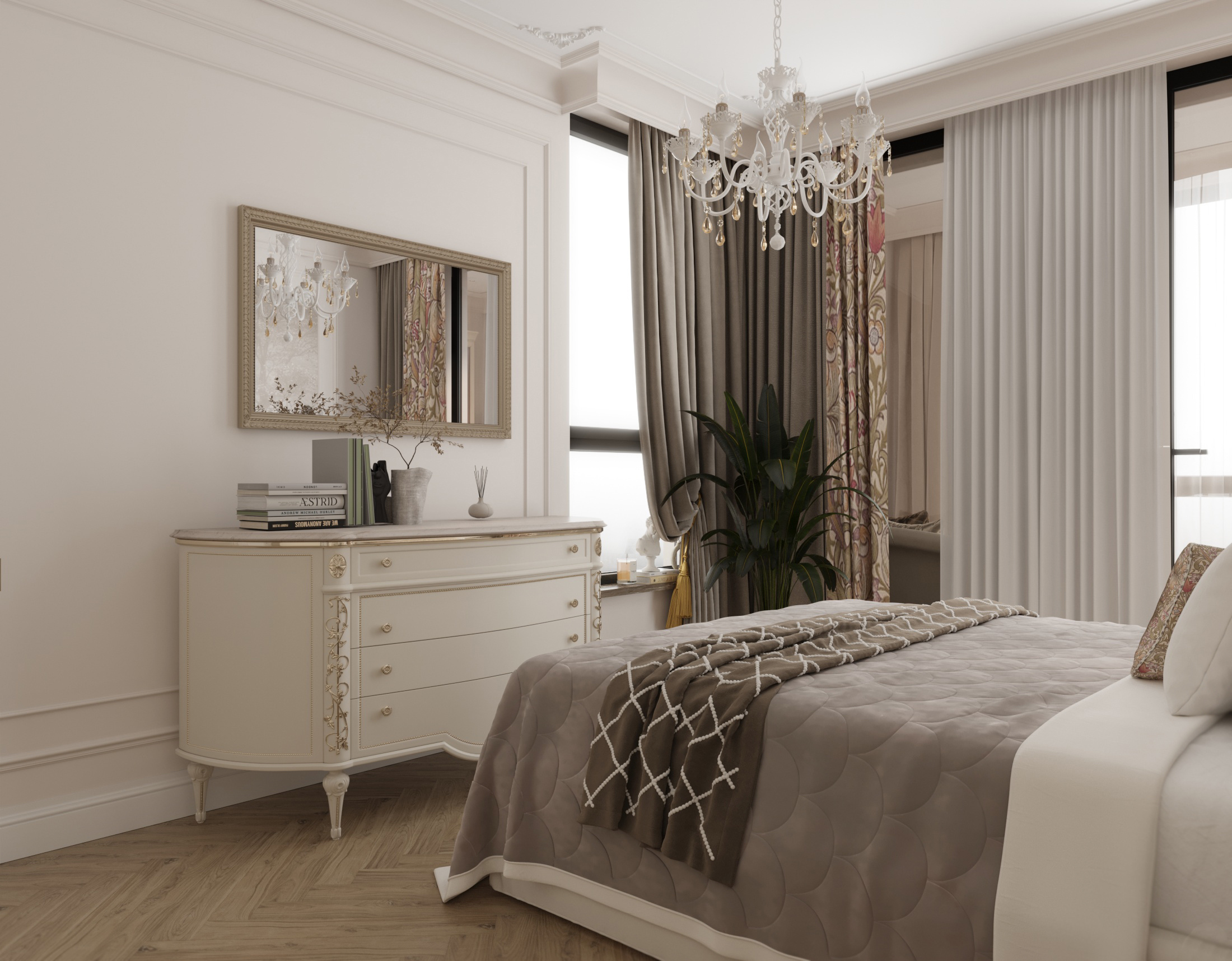 Современный ремонт 107 м² для семьи с детьми в московской новостройке