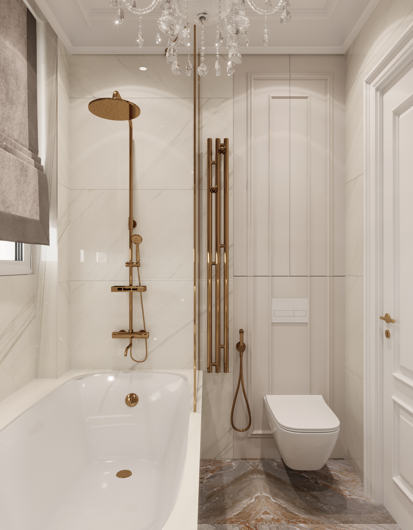 Современный ремонт 107 м² для семьи с детьми в московской новостройке