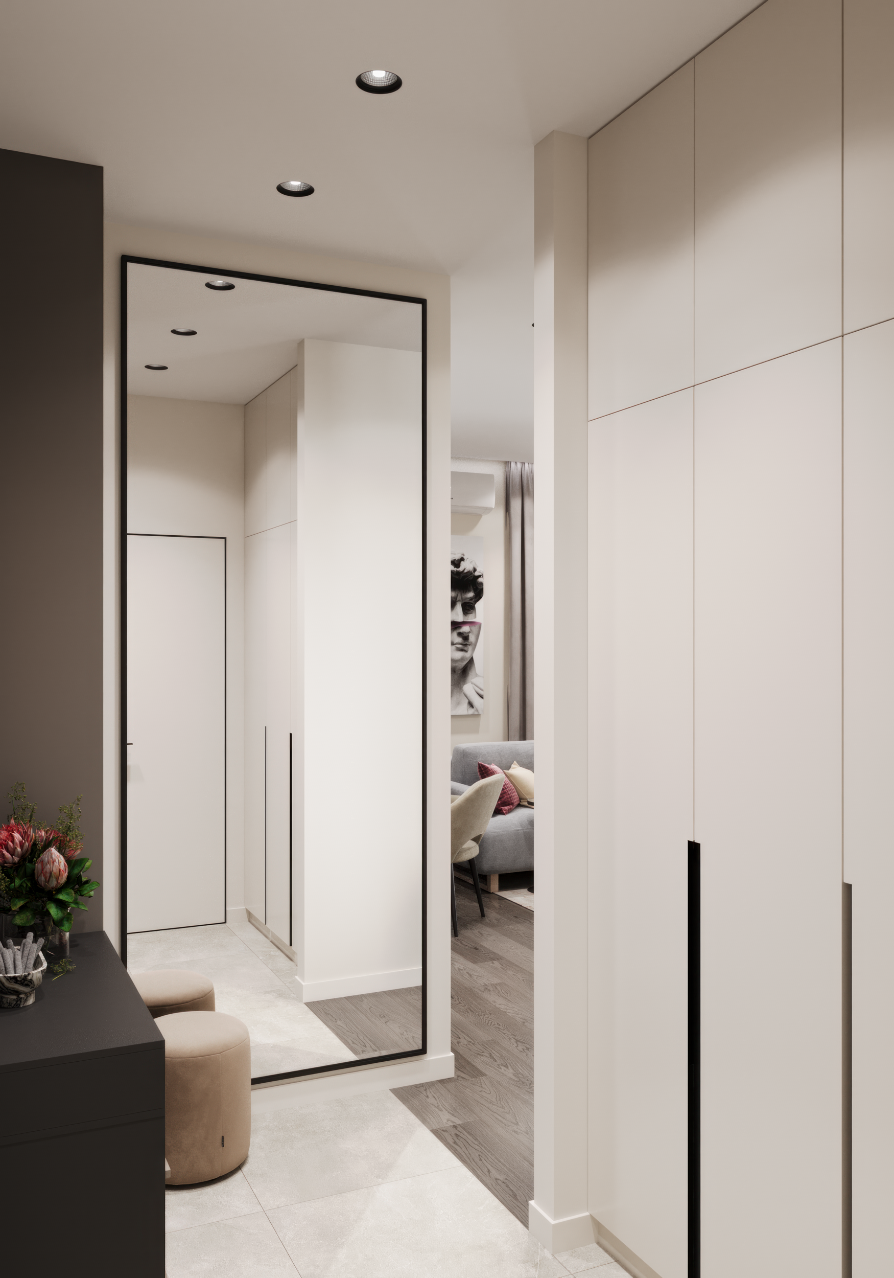 Дизайн светлой квартиры 60 м² для молодой семьи в Москве