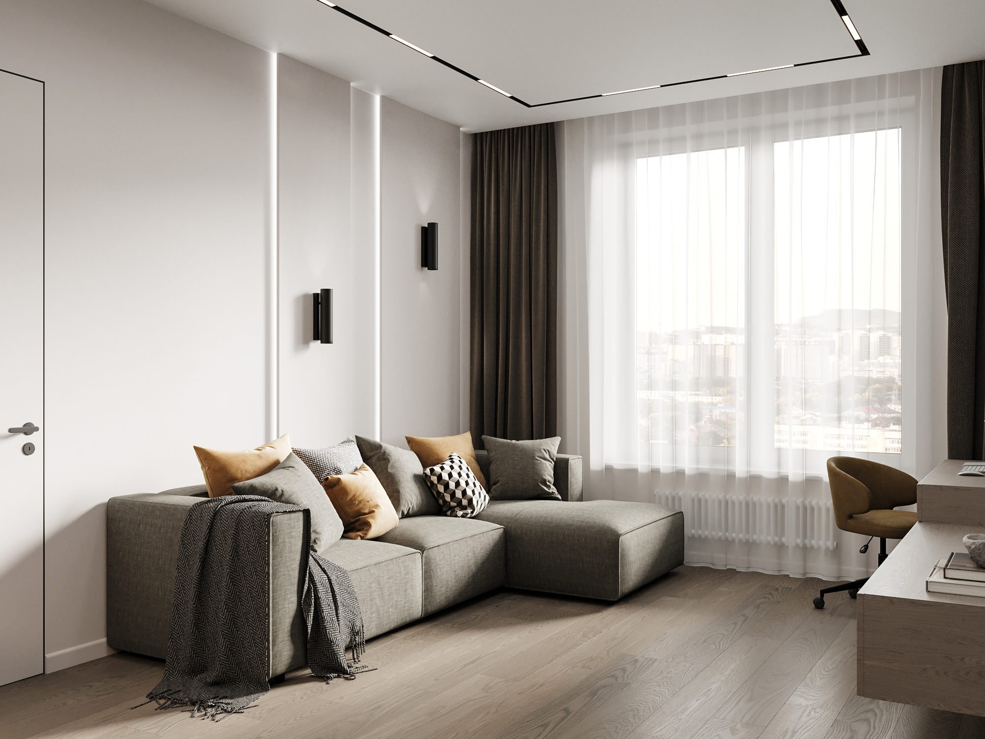 Квартира 73 м² в современном стиле для пары