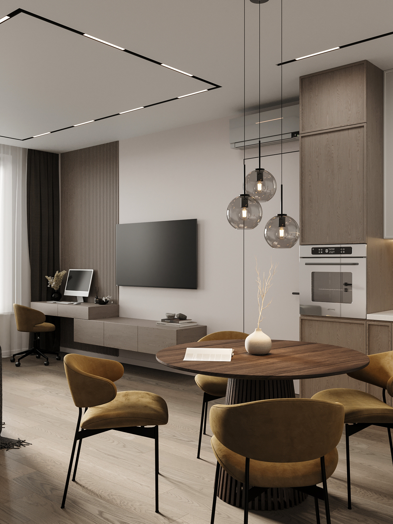 Квартира 73 м² в современном стиле для пары