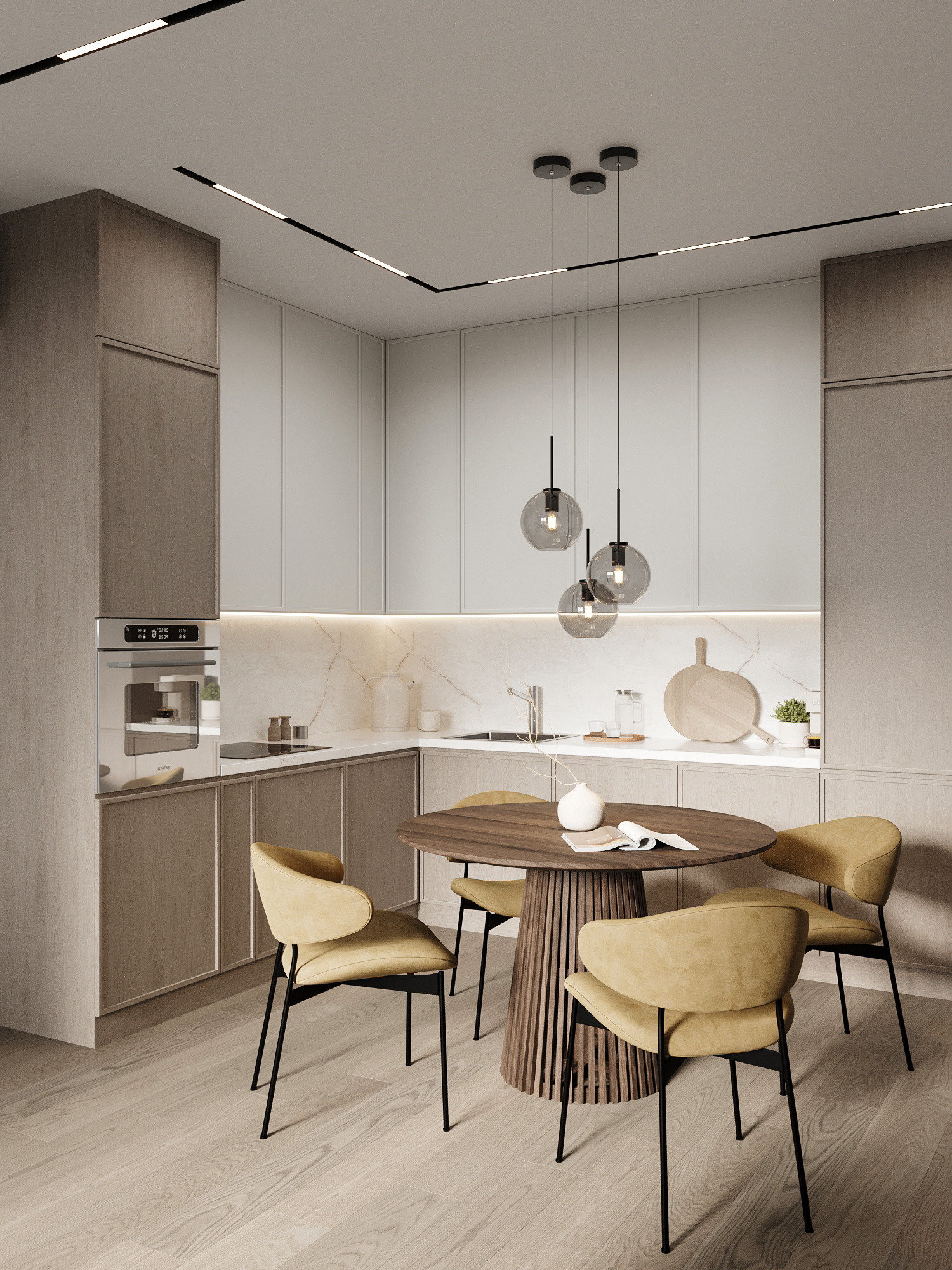Квартира 73 м² в современном стиле для пары