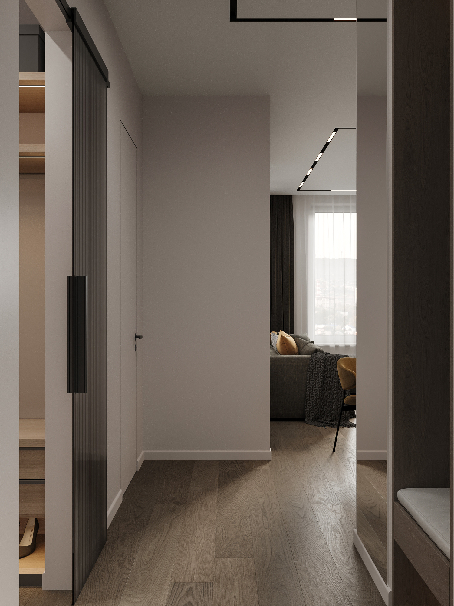 Квартира 73 м² в современном стиле для пары