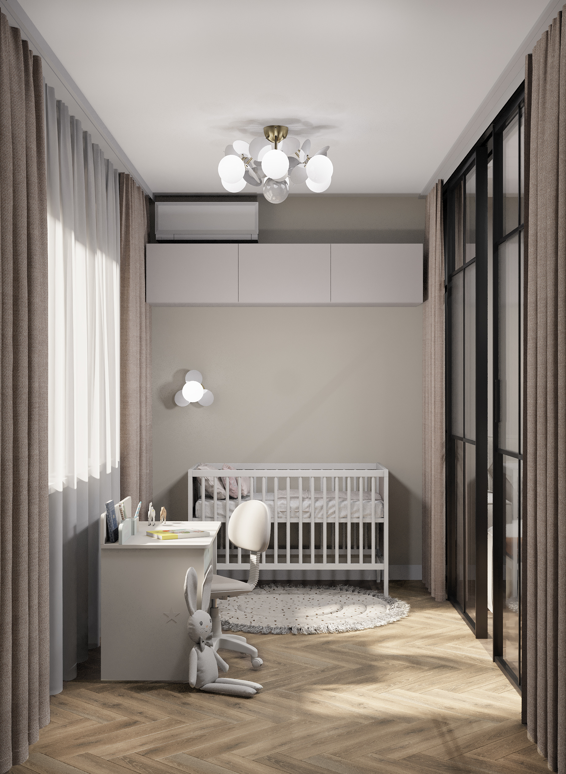Дизайн-проект квартиры 57 м² в современном стиле