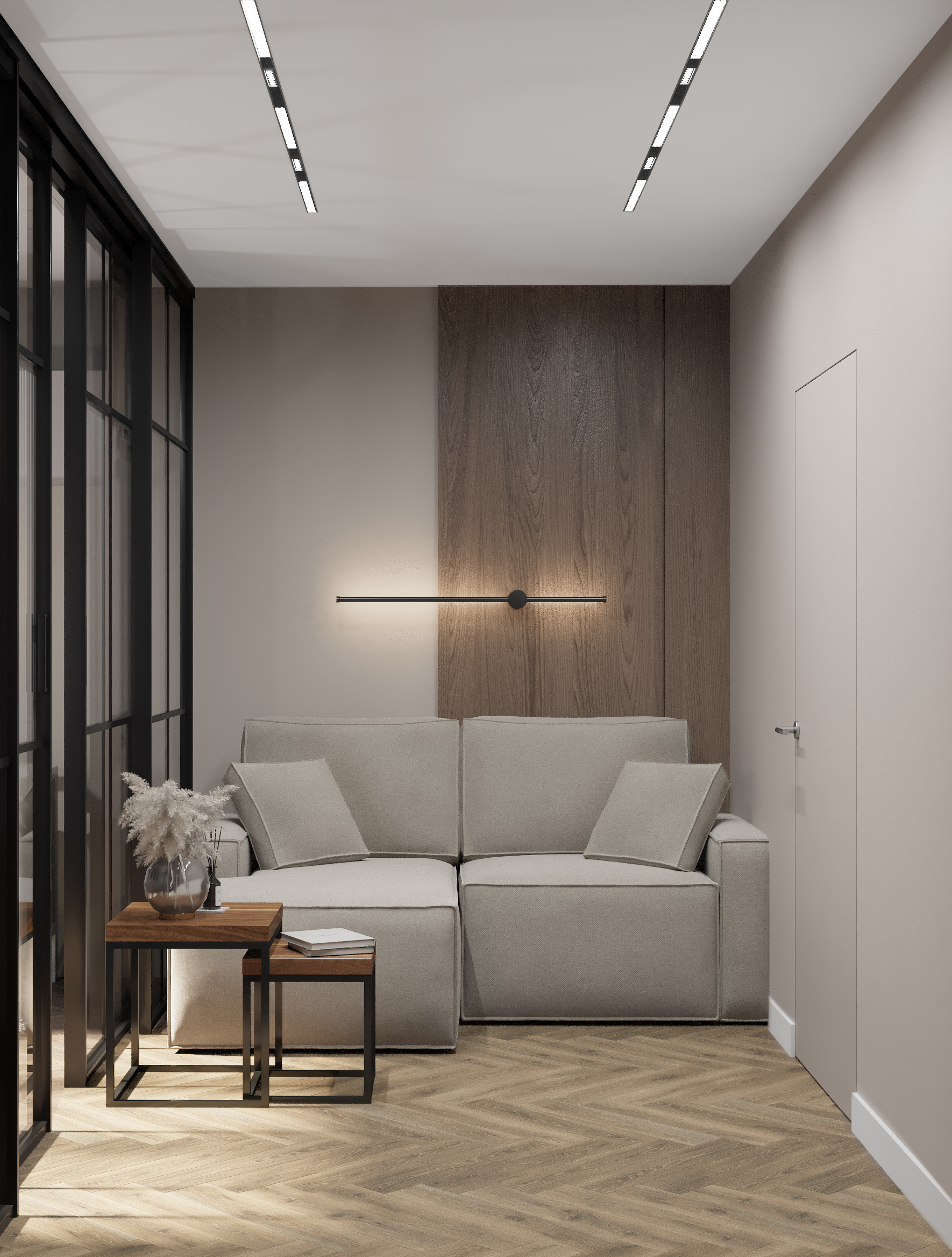 Дизайн-проект квартиры 57 м² в современном стиле