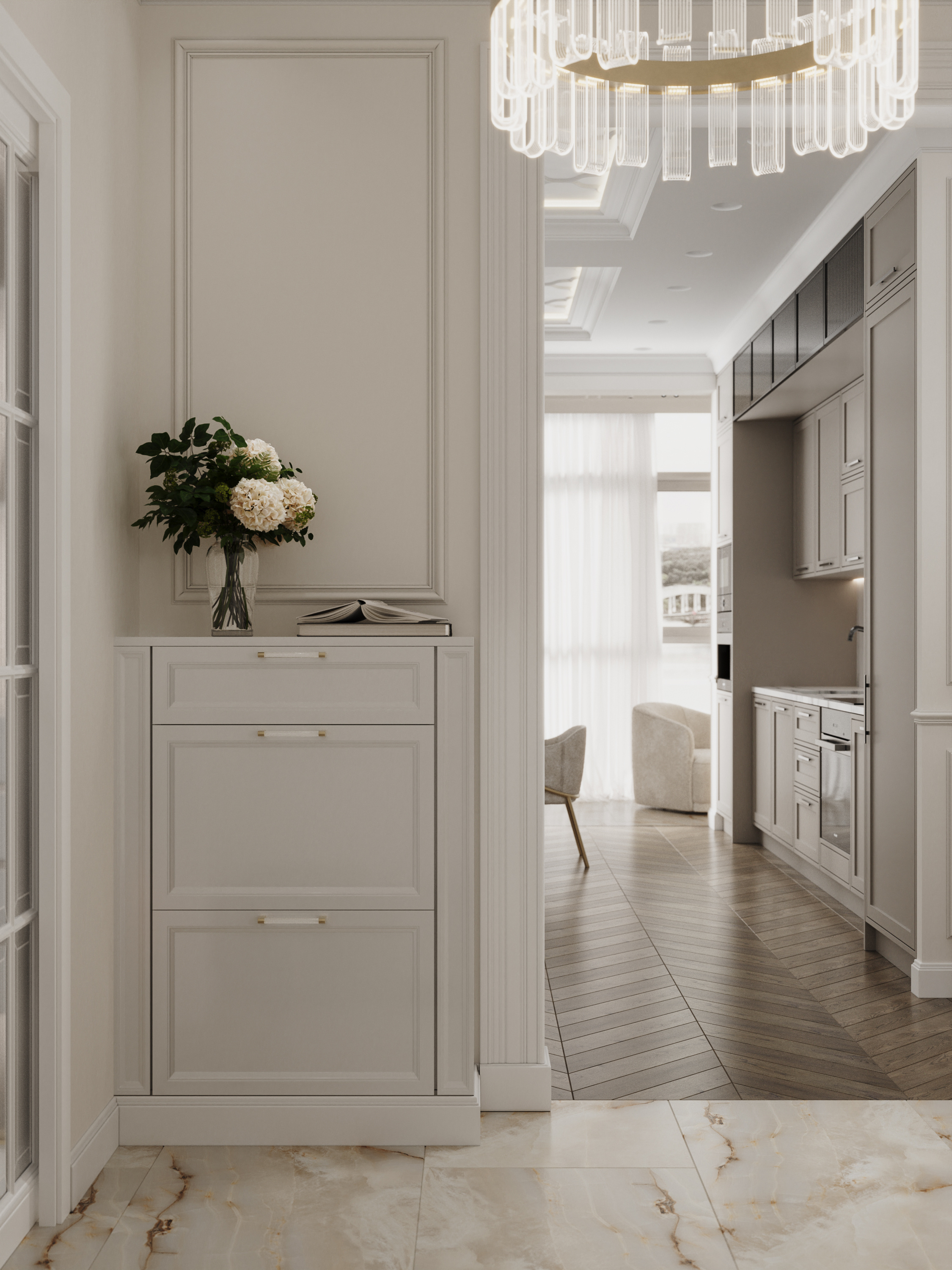 Просторная квартира 128 м² с современным дизайном