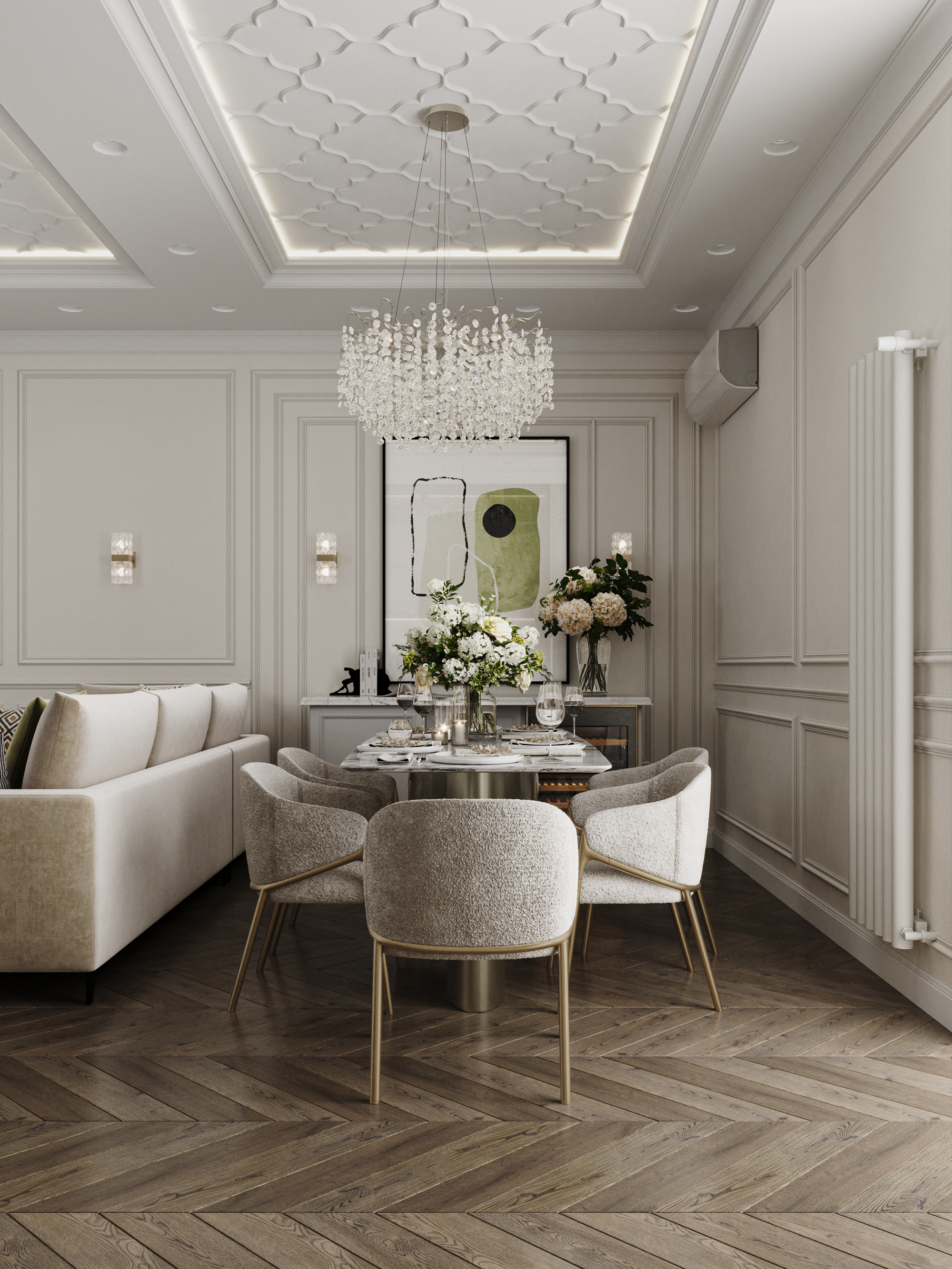 Просторная квартира 128 м² с современным дизайном