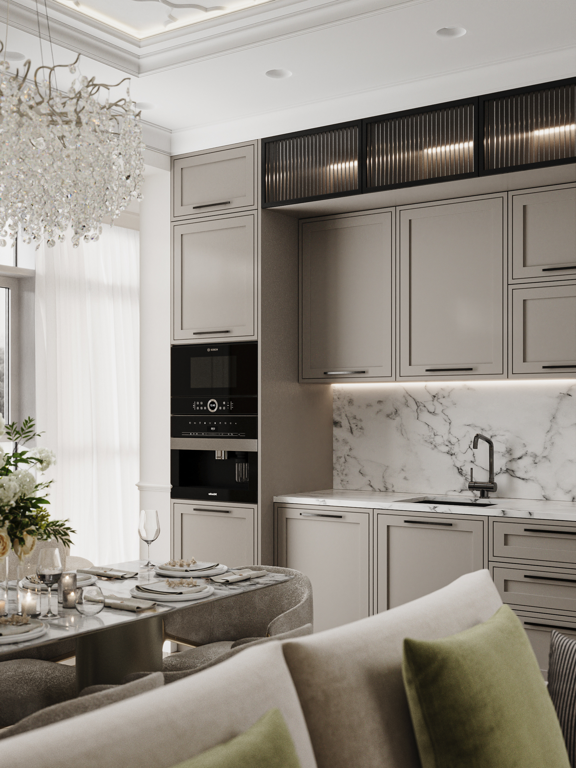 Просторная квартира 128 м² с современным дизайном
