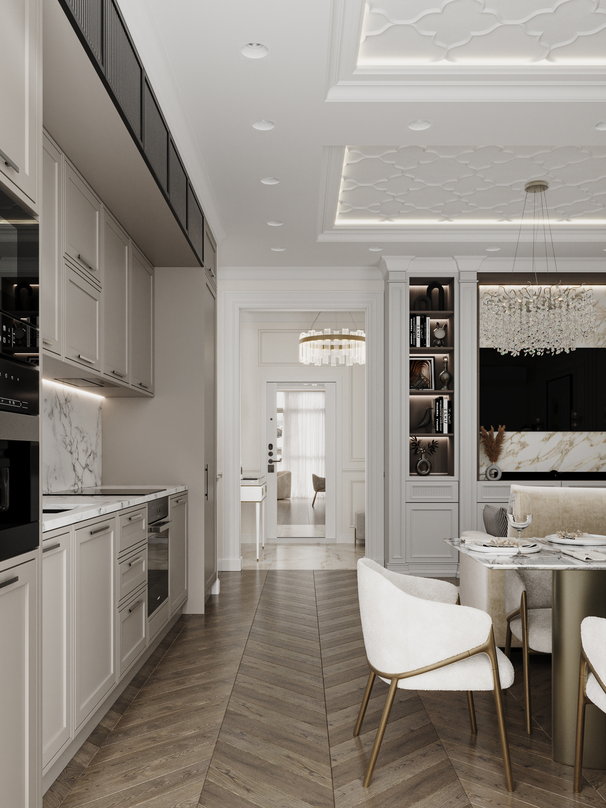 Просторная квартира 128 м² с современным дизайном
