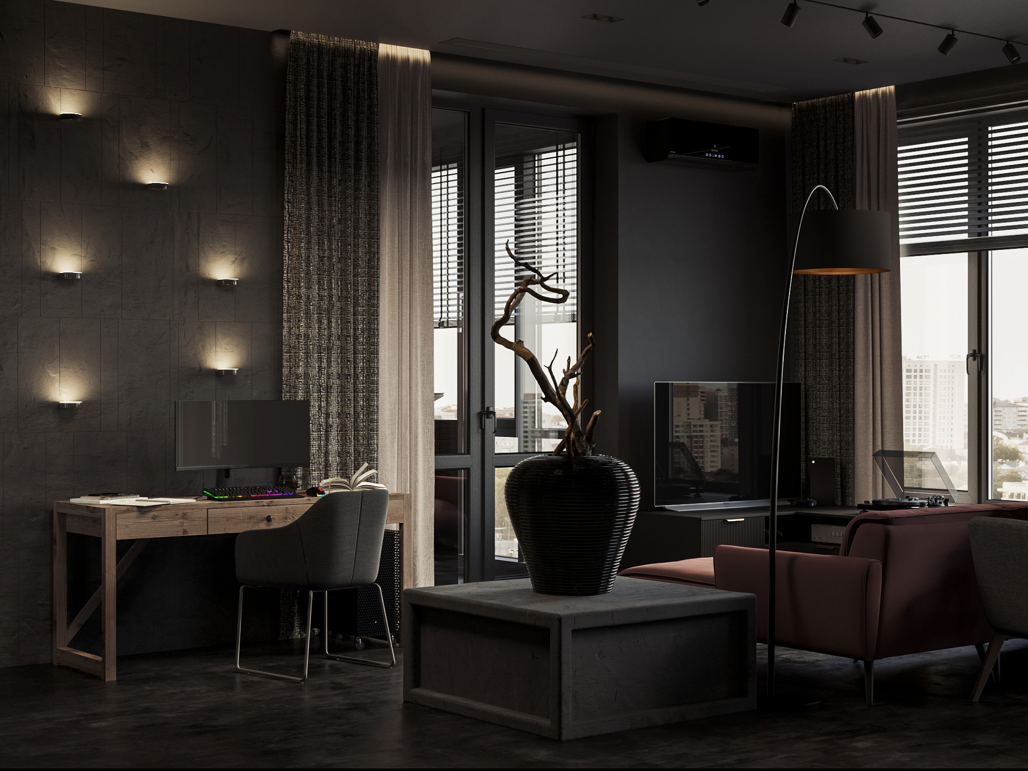 Лаконичный и современный квартиры 70 м²