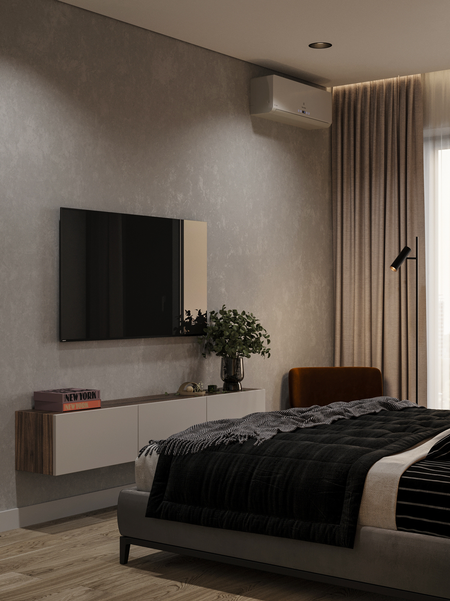 Современный ремонт маленькой квартиры 60 м² для семьи в Москве