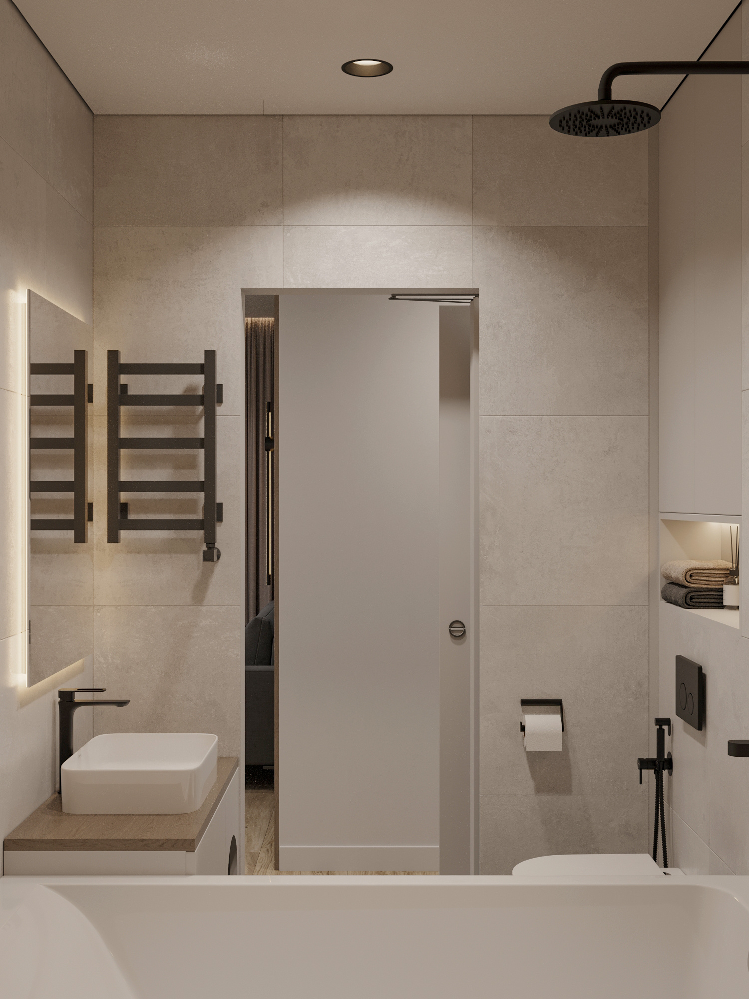 Современный ремонт маленькой квартиры 60 м² для семьи в Москве