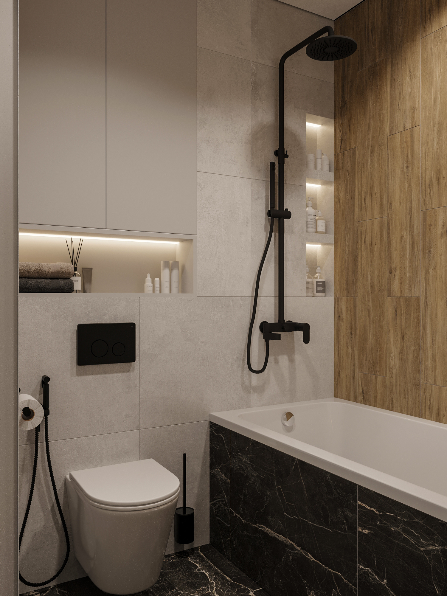 Современный ремонт маленькой квартиры 60 м² для семьи в Москве